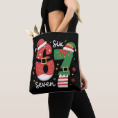 Tote Bag 67 Meme Six Seven Elf Christmas Santa Hat (De près)