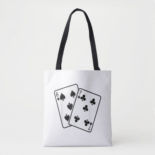 Tote Bag 67 Playing Cards Meme Funny Six Seven (Devant)