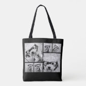 Tote Bag 6 Collage de photos Texte facultatif — CAN Edit Co (Dos)