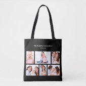 Tote Bag 6 sections Photo personnalisée Simple cadre noir é (Devant)