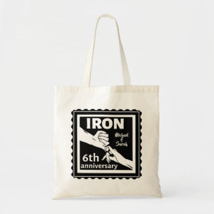 Tote Bag 6e anniversaire mariage traditionnel cadeau fer