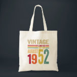 Tote Bag 70 Years Old Gifts Vintage August 1952 -70th B-Day<br><div class="desc">Perfect Gift Idea for Women and Men – Vintage August 1952 Birthday Outfit. Greatest Holliday Present for Parents Turning 70 Mother, Mom, Uncle, Grandmother, Best Friend, Father, Grandfather, Aunt, Husband, Dad On 70 Yr Old Birthday Party Celebrate Your Husband, Wife, Mom, Dad 70th Birthday Party with This Funny 70 Yr...</div>