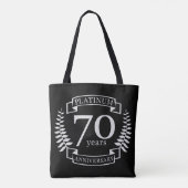 Tote Bag 70e ANNIVERSAIRE Mariage PLATINUM (Dos)