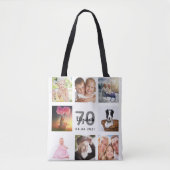 Tote Bag 70e anniversaire photo collage blanc (Devant)