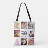Tote Bag 70e anniversaire photo collage blanc (Dos)