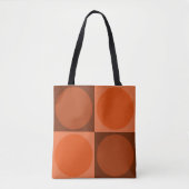 Tote Bag 70s Checks and Circles Flame Orange (Devant)