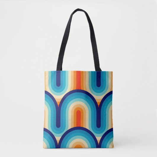 Tote Bag 70s Rainbow Curves (Devant)