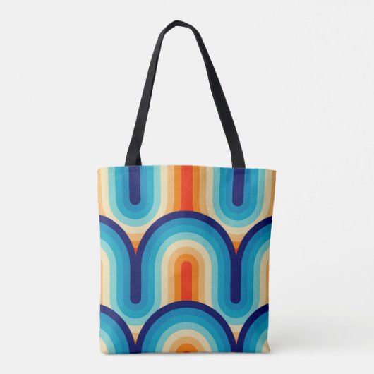 Tote Bag 70s Rainbow Curves (Dos)