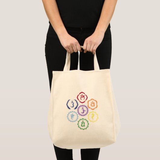 Tote Bag 7 Chakras en cercle (Devant (produit))