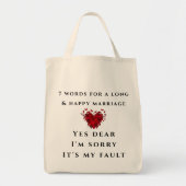 Tote Bag 7 Mots Pour Un Mariage Long Et Heureux (Devant)