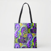 Tote Bag 80 s Art Deco Geometric Pattern (Devant)