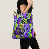Tote Bag 80 s Art Deco Geometric Pattern (De près)