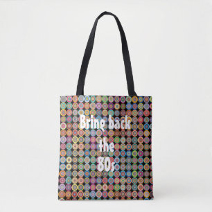 Tote Bag 80s Nostalgie funky élégant sophistiqué