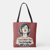 Tote Bag 80s Rétro Nostalgic Music Lover Throwback Design (Dos)