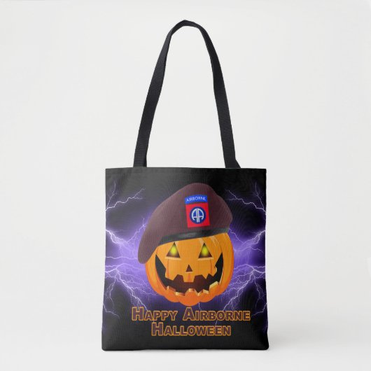 Tote Bag 82e division aéroportée - Happy Airborne Halloween (Devant)