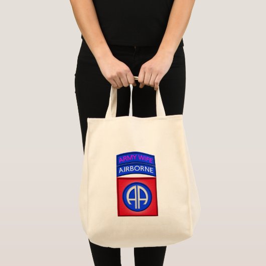 Tote Bag 82e division aéroportée "Parachutiste épouse" (Devant (produit))