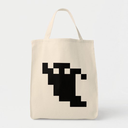 Tote Bag 8 Bit Pixel Fantôme Ombre (Devant)