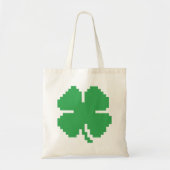 Tote Bag 8 bits Pixel Lucky Four Leaf Clocher (Devant)