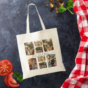Tote Bag 8 Huit Photo Moderne Élégant Collage Famille Amour