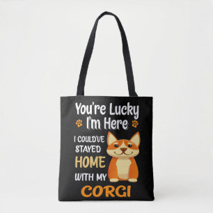 Tote Bag 8 J'Aurais Pu Rester Chez Moi Avec Corgi