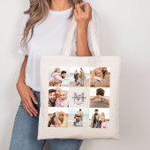 Tote Bag 8 Photo Famille Photo Collage Canvas Fourre-tout