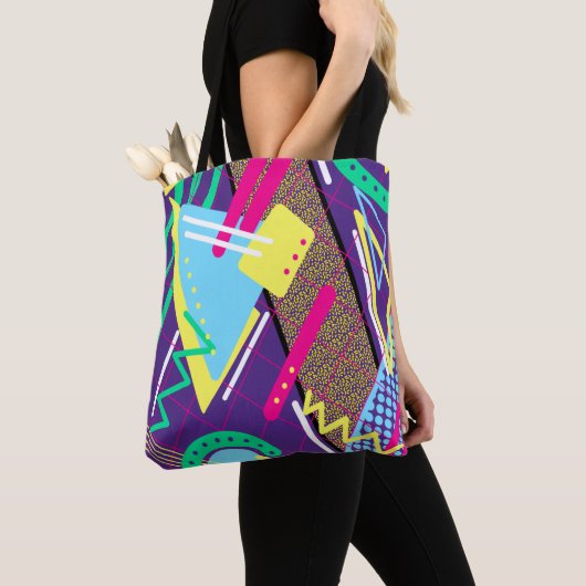 Tote Bag 90's Geometrical Pattern (De près)