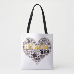 Tote Bag 911 Dispatcher Word Cloud
