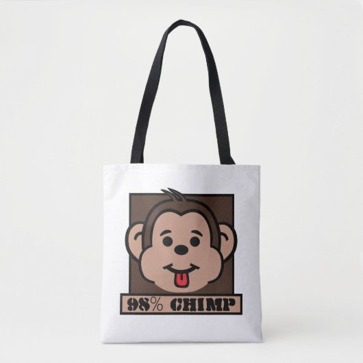 Tote Bag 98% Chimp, Chimpanzé (Devant)
