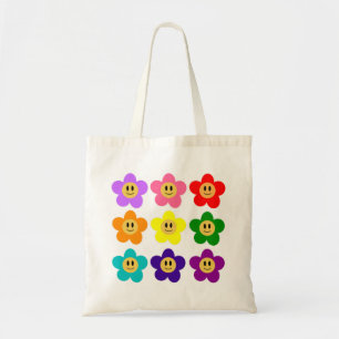 Tote Bag 9 fleurs de couleur de la fierté arc-en-ciel LGBT