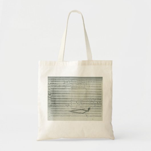 Tote Bag 9ème manuscrit de musique de symphonie de (Devant)