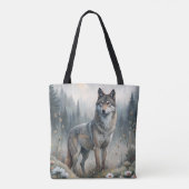 Tote Bag A Beautiful Forest Wolf (Dos)