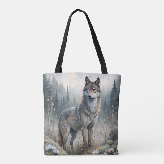 Tote Bag A Beautiful Forest Wolf (Dos)