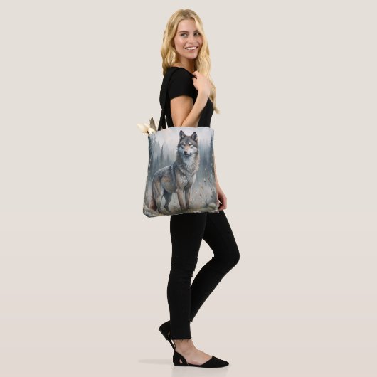 Tote Bag A Beautiful Forest Wolf (Sur le modèle)