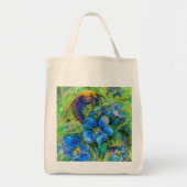Tote Bag A Bee & Forget-me-not Flowers (Devant)