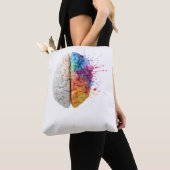 Tote Bag A brain divided between logical and creative sides (De près)