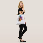 Tote Bag A brain divided between logical and creative sides (Sur le modèle)