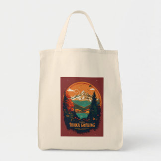 Tote Bag A circular design of a solid color for a nature ev
