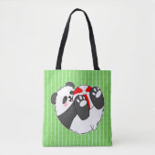 Tote Bag A Cute Baby Panda Playing with a Ball (Devant)