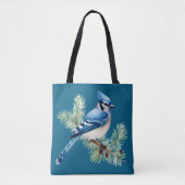 Tote Bag A Cute Blue Jay  (Devant)