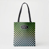 Tote Bag à damiers Green Fade Fourre-tout (Devant)