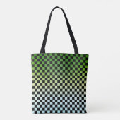 Tote Bag à damiers Green Fade Fourre-tout (Dos)