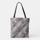 Tote Bag à damiers gris. (Dos)