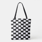 Tote Bag À damiers noir et blanc 4Jojo (Dos)
