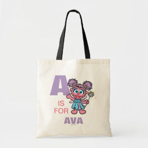 Tote Bag A est pour Abby Cadabby Ajoutez votre nom