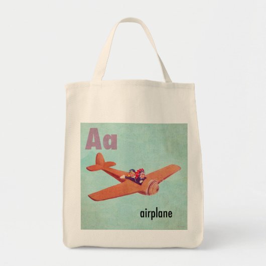 Tote Bag A est pour avion (Devant)