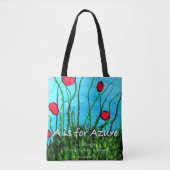 Tote Bag A est pour Fourre-tout azuré (Devant)