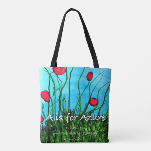 Tote Bag A est pour Fourre-tout azuré (Dos)