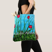 Tote Bag A est pour Fourre-tout azuré (De près)