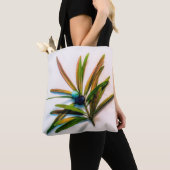 Tote Bag À feuillage persistant Sprig avec Berries Fourre-t (De près)
