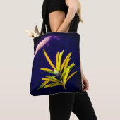 Tote Bag À feuillage persistant sur Blue Fourre-tout (De près)
